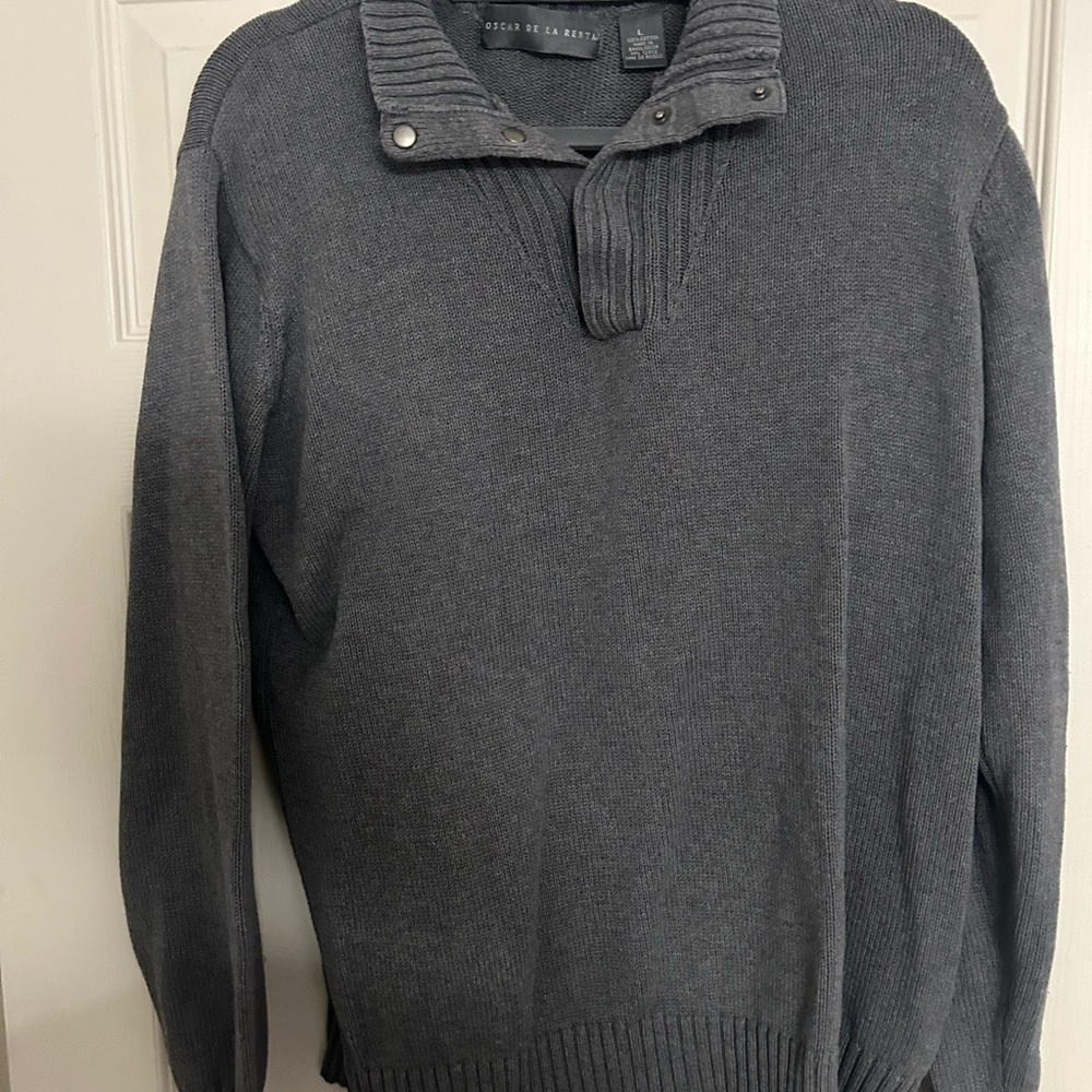 vintage Oscar de la Renta Gray Men's Sweater size large